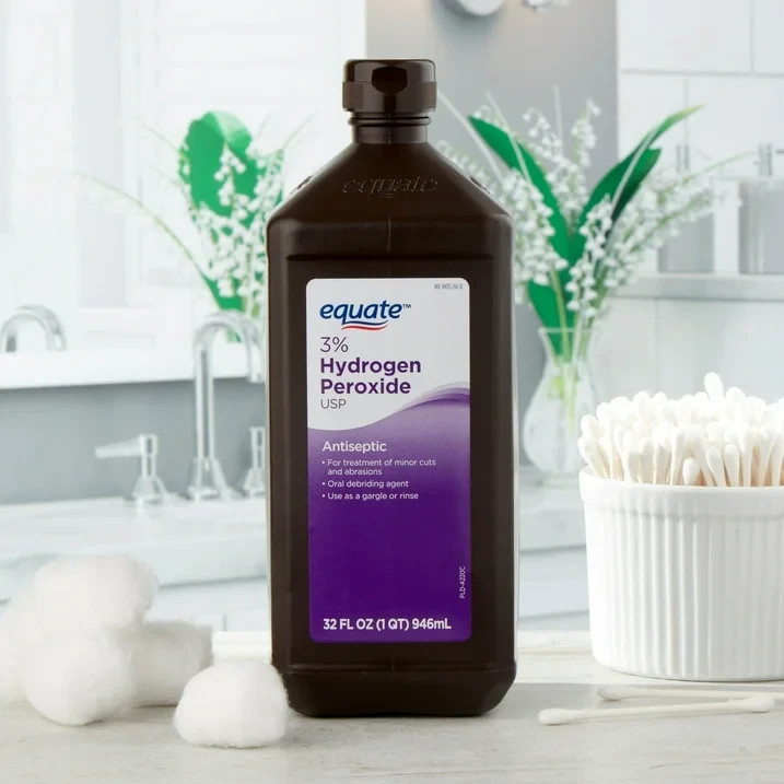 Equate 3% Hydrogen Peroxide Liquid USP Antiseptic, 32 fl oz Free Ship