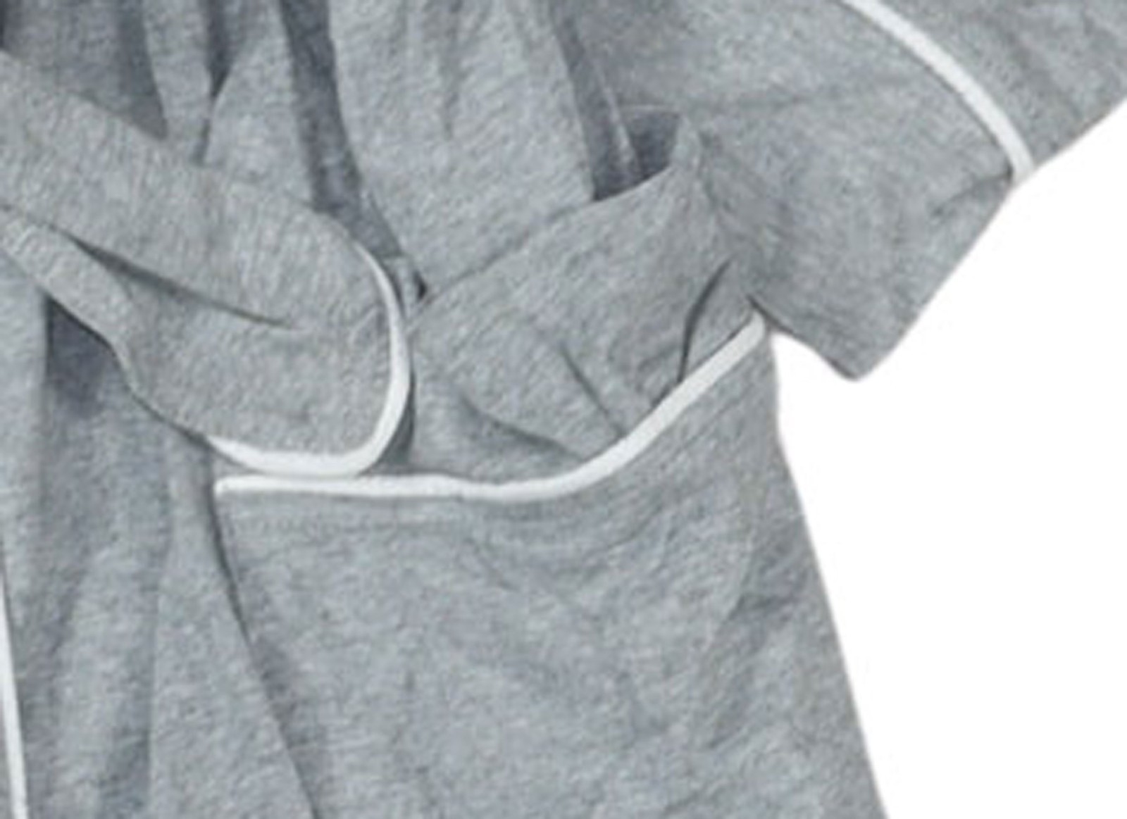 Club Room Tipped Lightweight Cotton Blend Belted Men's Bathrobe OSFM NWT Grey