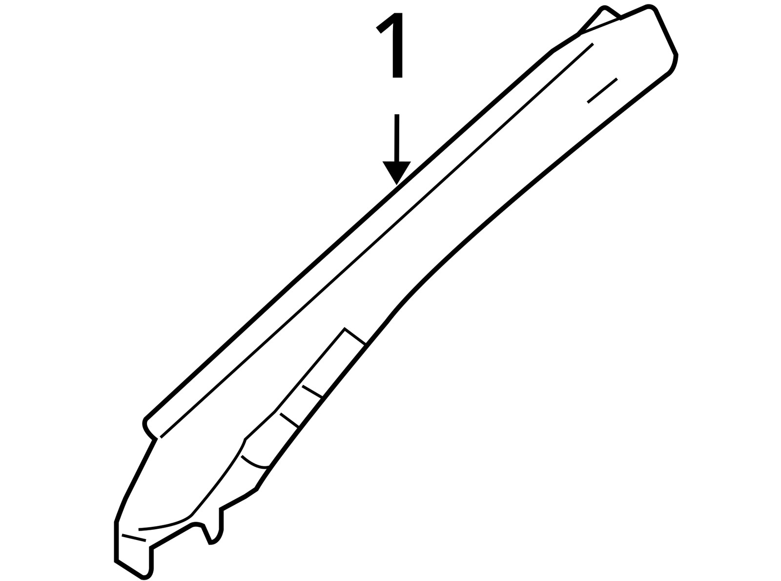 FITS 2008-2009 FORD TAURUS X MOLDING WINDSHIELD 8A4Z7403598AD - NEW OEM