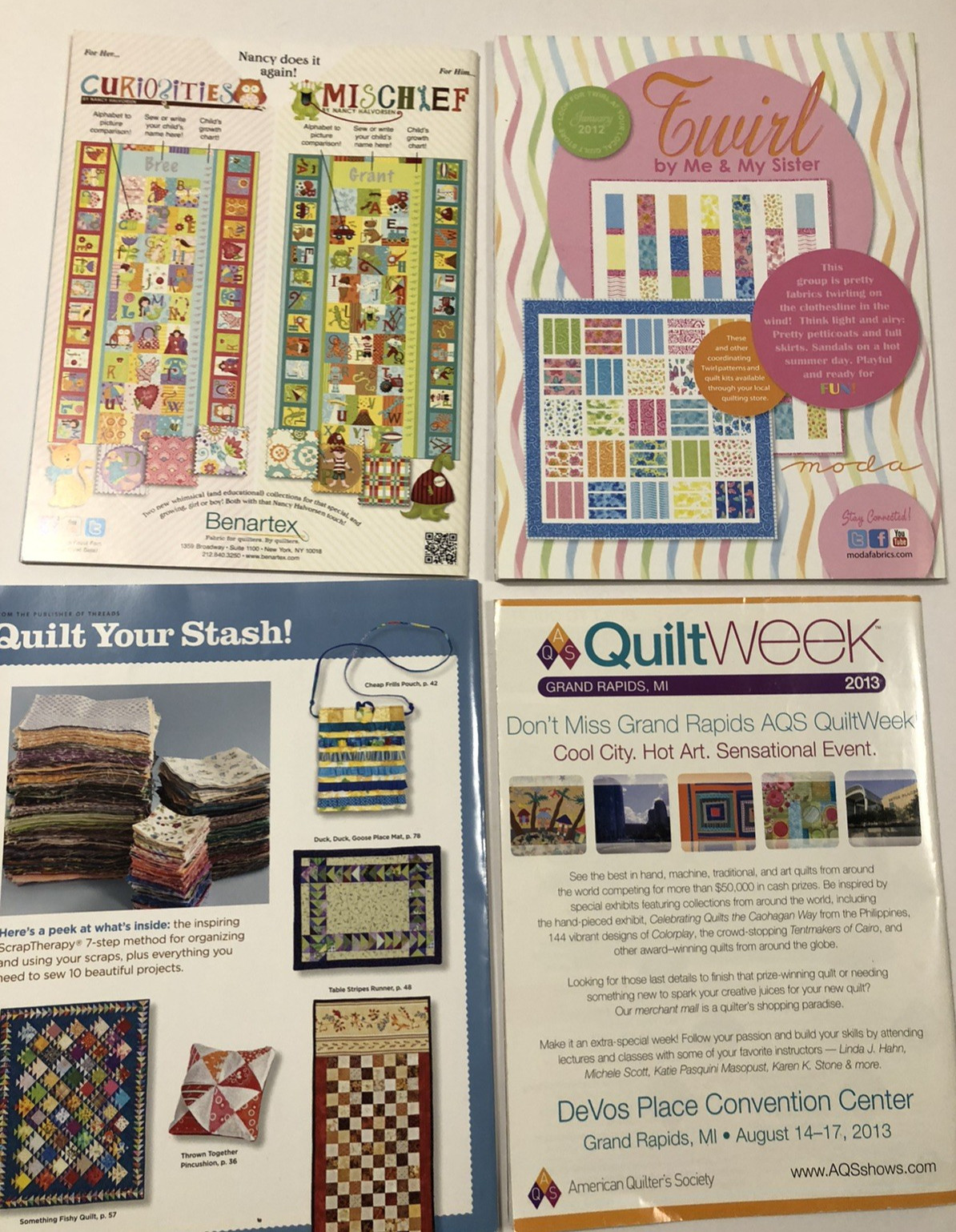 Using Scraps Quilting (Lot of 4) Various Quilting Magazines/Manuals- 2011-2013