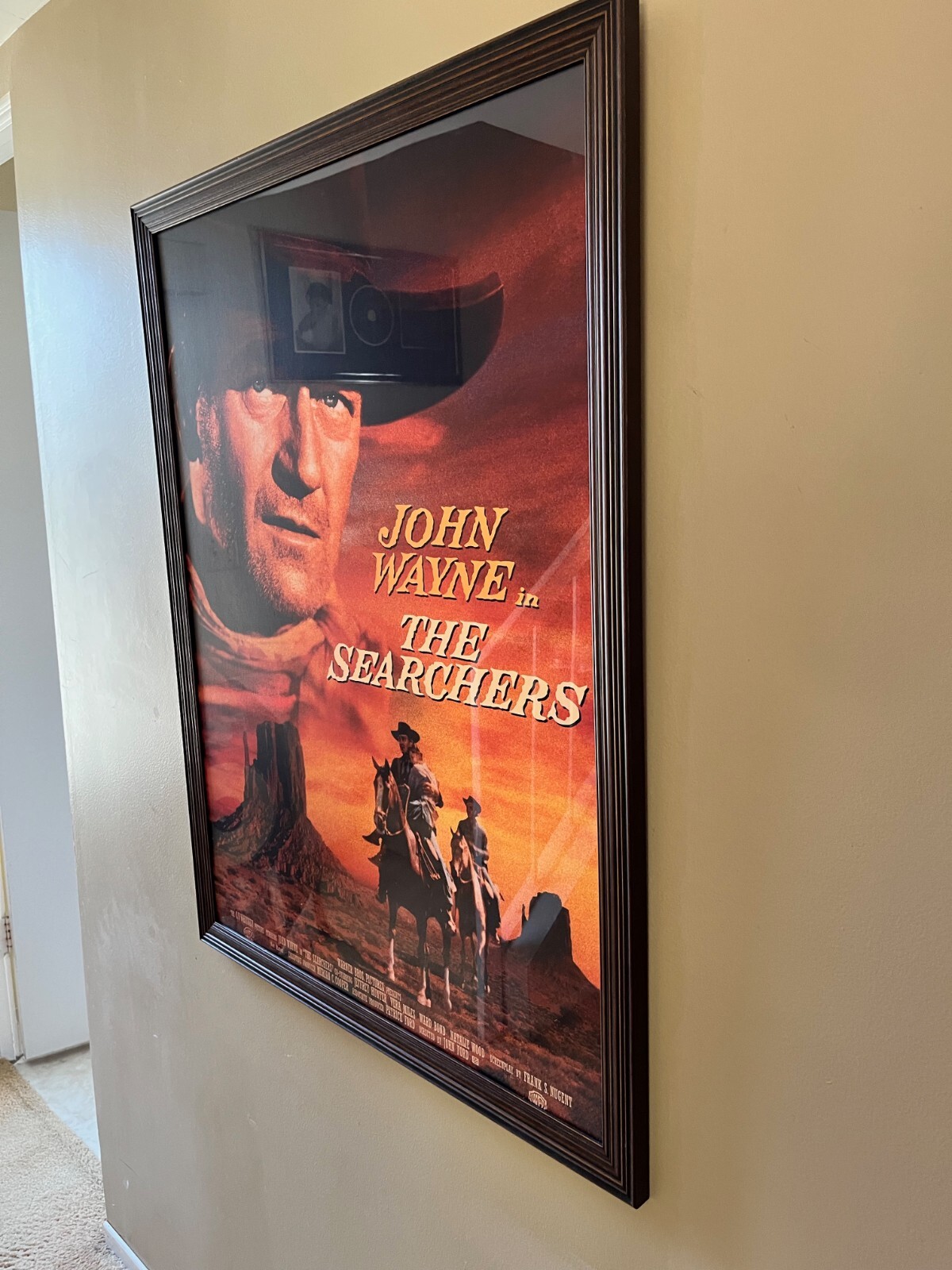 JOHN WAYNE - The Searchers LARGE Theater One Sheet Museum Framed-FREE SHIPPING