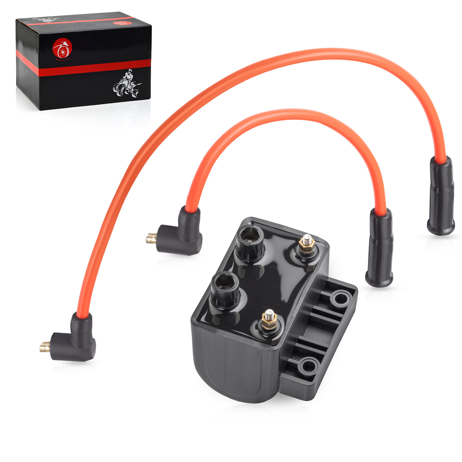 Ignition Coil and Spark Plug Wire Cap For 1991-2003 Sportster 883 XLH883 XL883