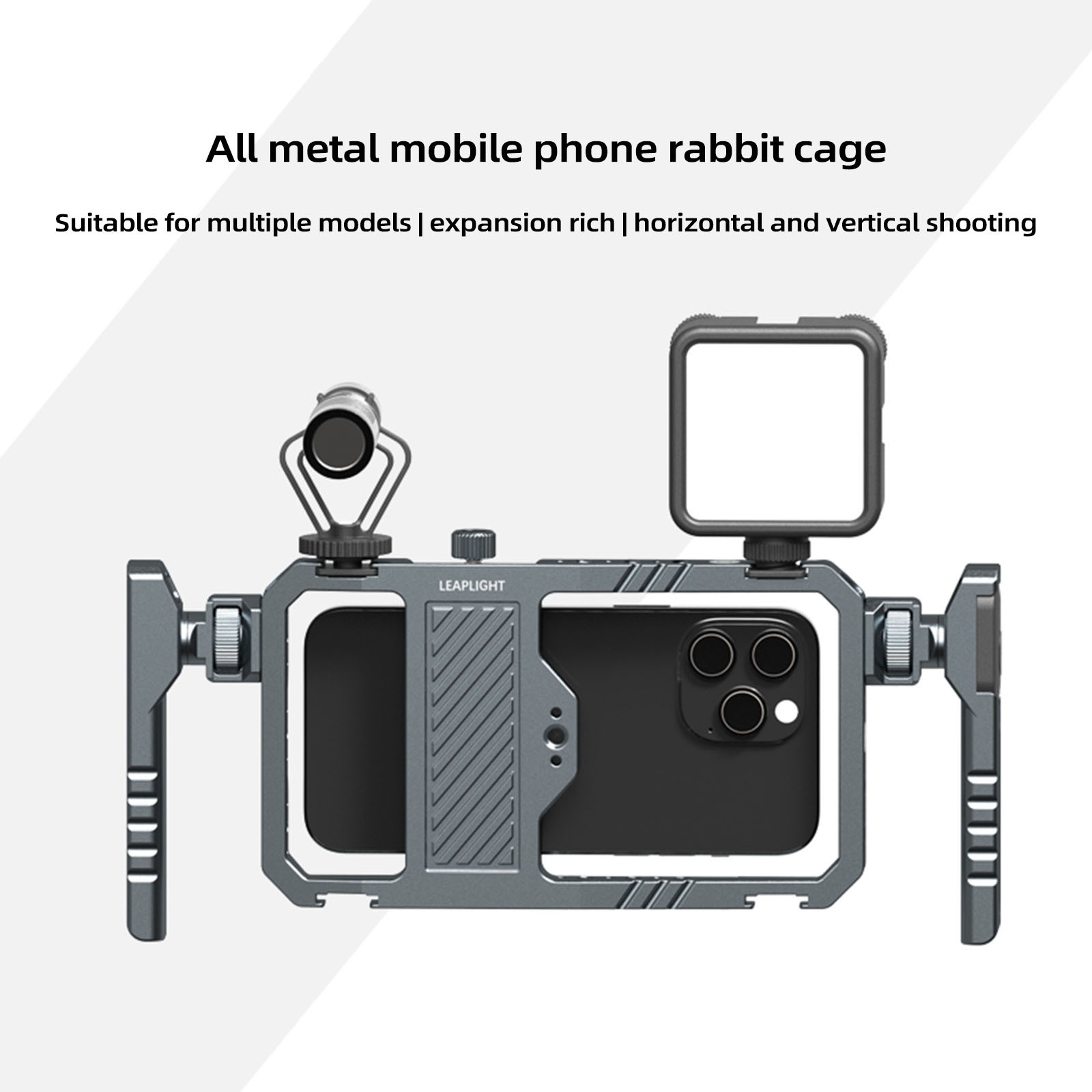 Universal Phone Cage,Video Rig Kit w/ Remote Handles for iPhone 17 16 1 Handheld