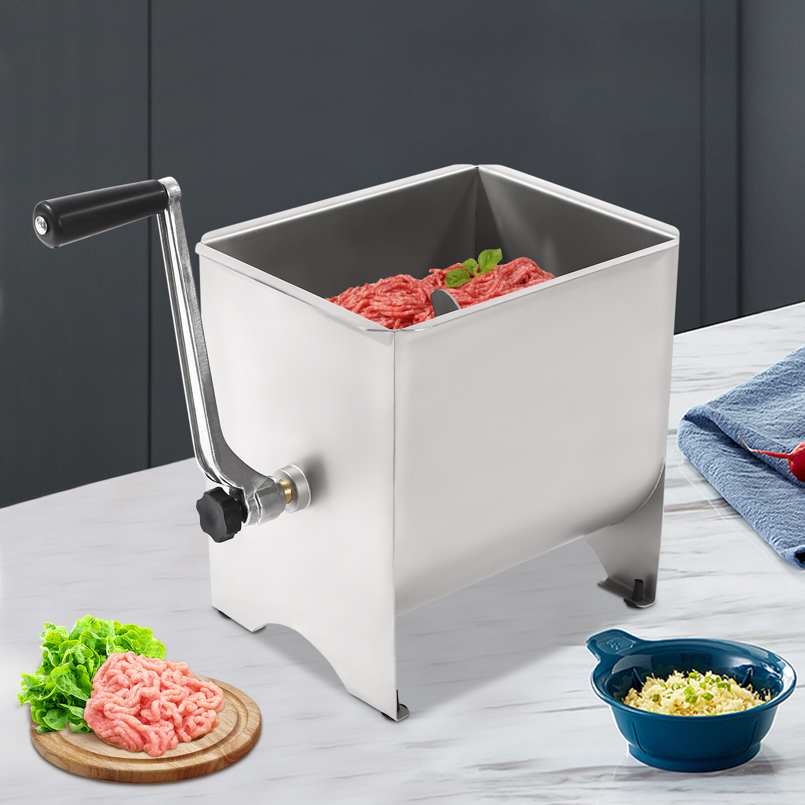 Stainless Steel Meat Mixer, Manual Meat Mixer, Commercial Kitchen Meat Mixer USA