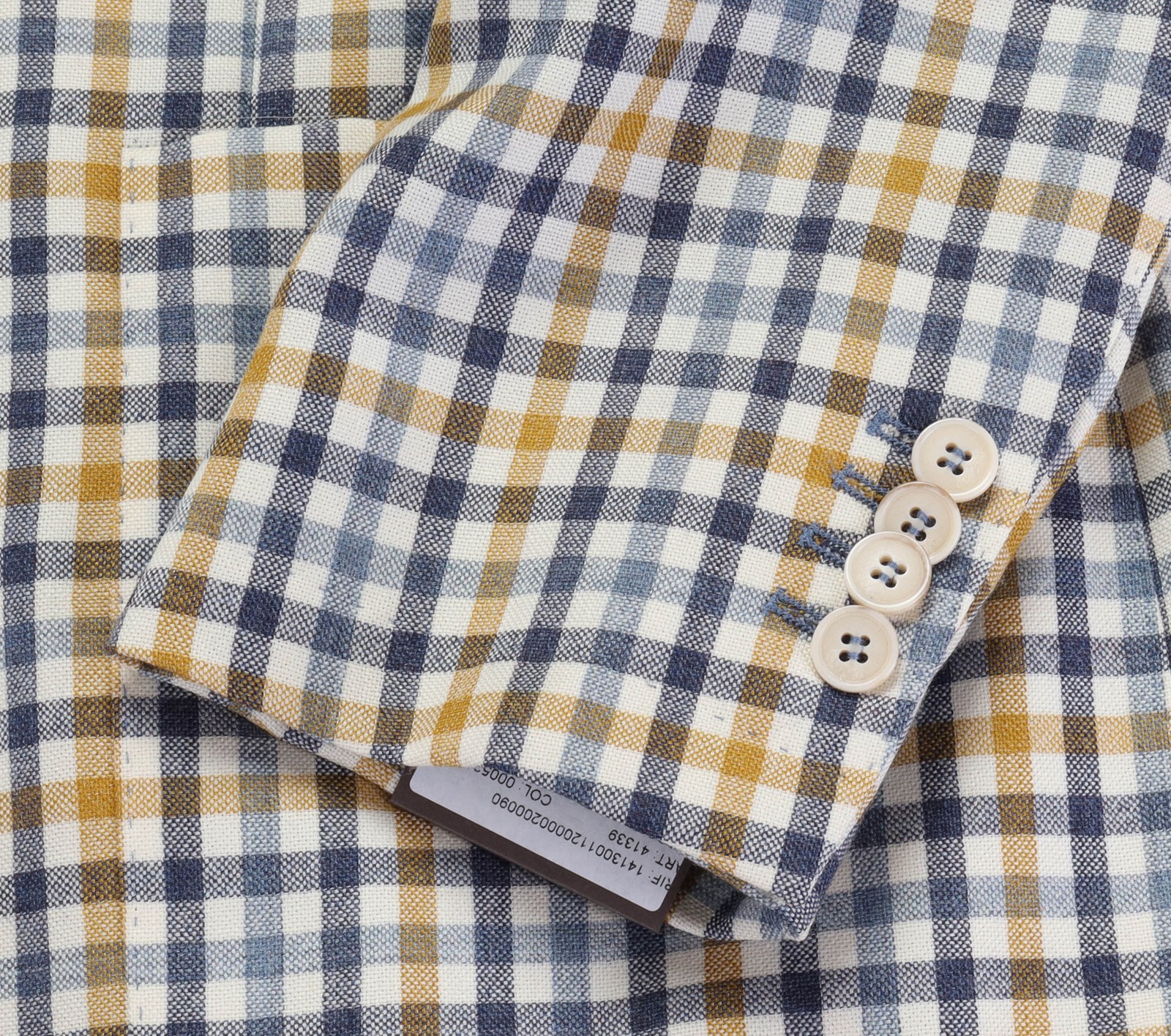 NWT EIDOS by ISAIA SPORT COAT jacket check silk wool luxury Italy 50