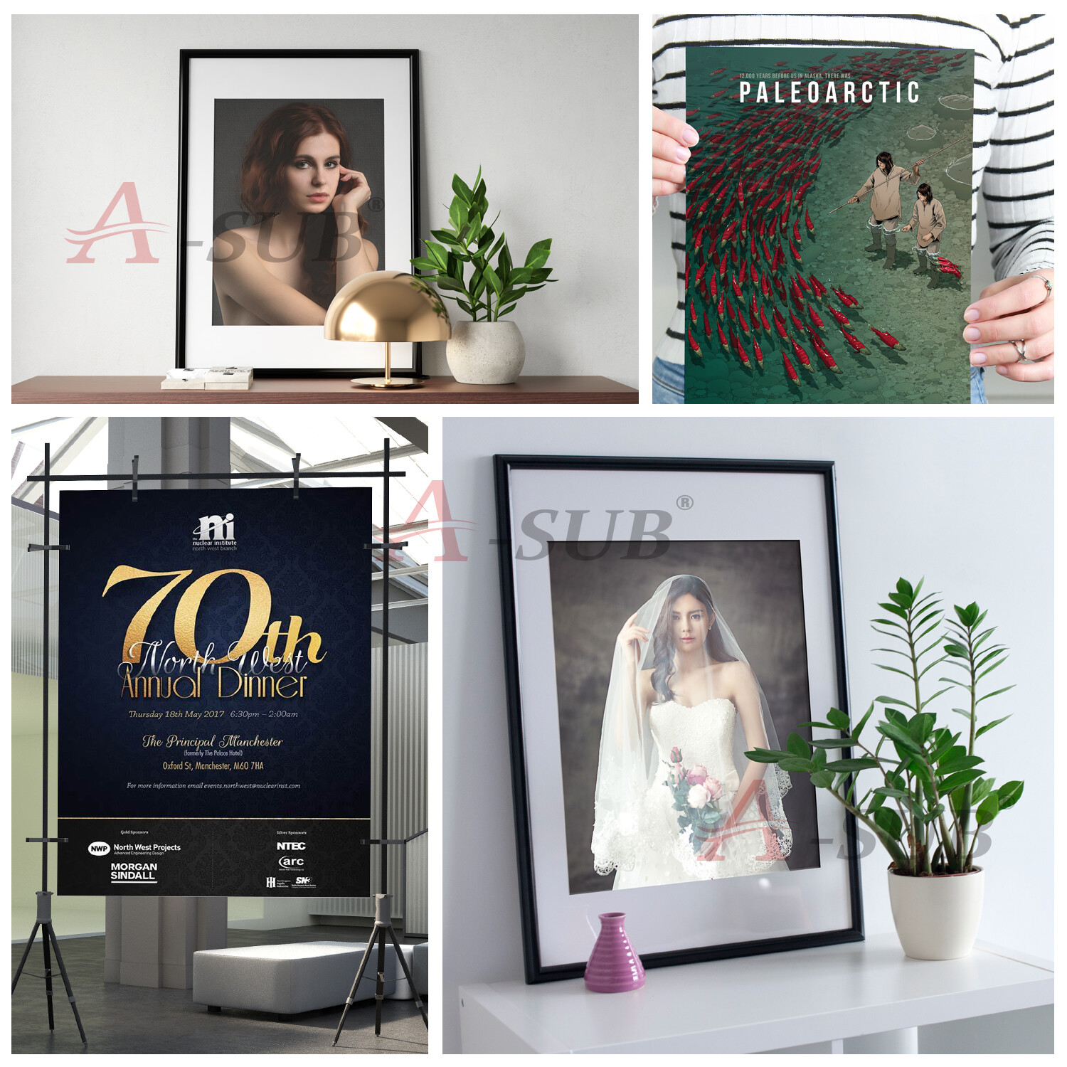 A-SUB Premium Photo Paper 13x19 Glossy 66 lb Waterproof Inkjet Printer A3+ 50 Sh