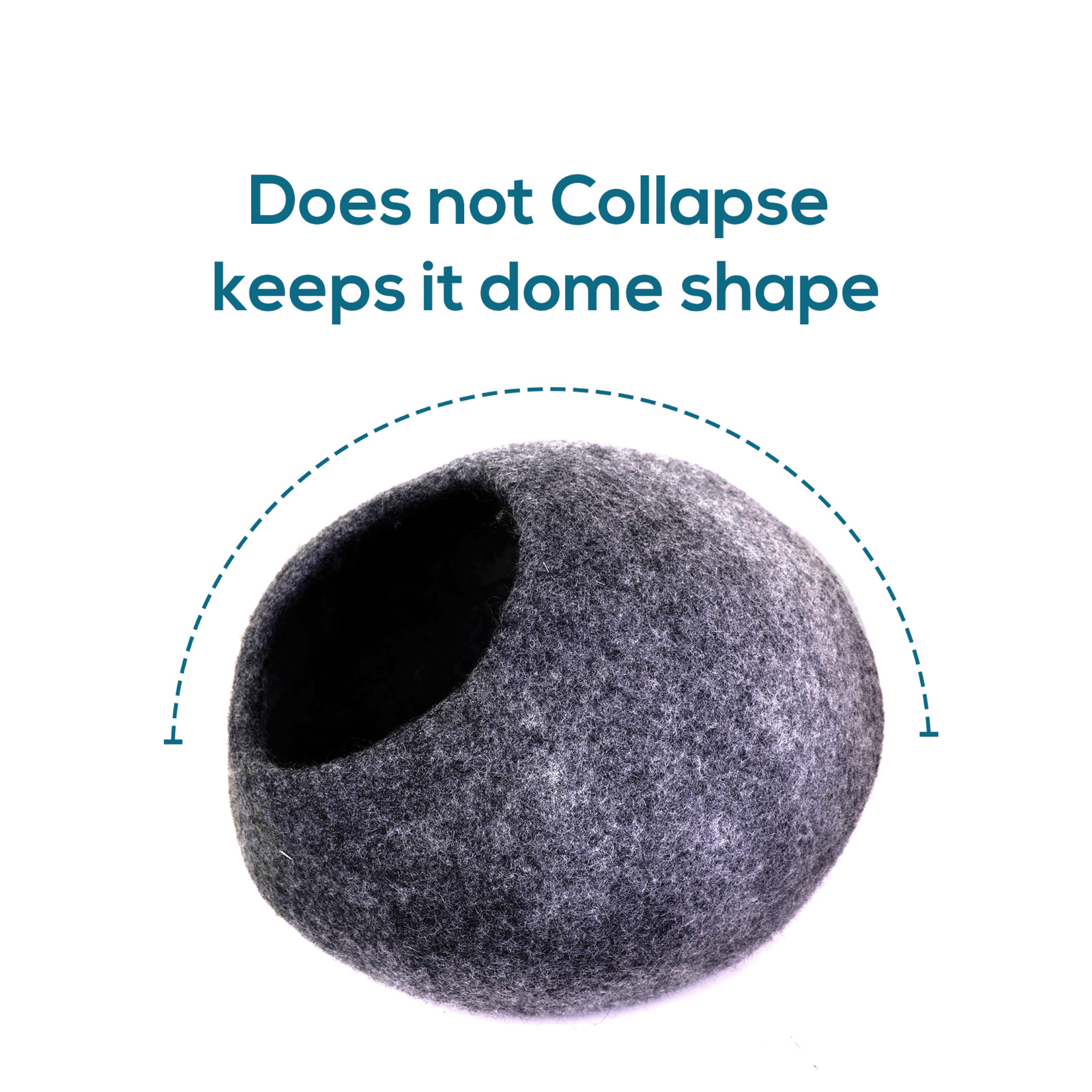 Lamatar1 Felt Cat Cave Comfortable Cozy Cat Home For Pet Handmade In Nepal