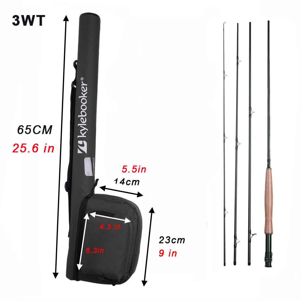 Fly Fishing Rod and Reel Combo Kit 3/4/5/6/7/8 Weight for Starter Fly Fishing