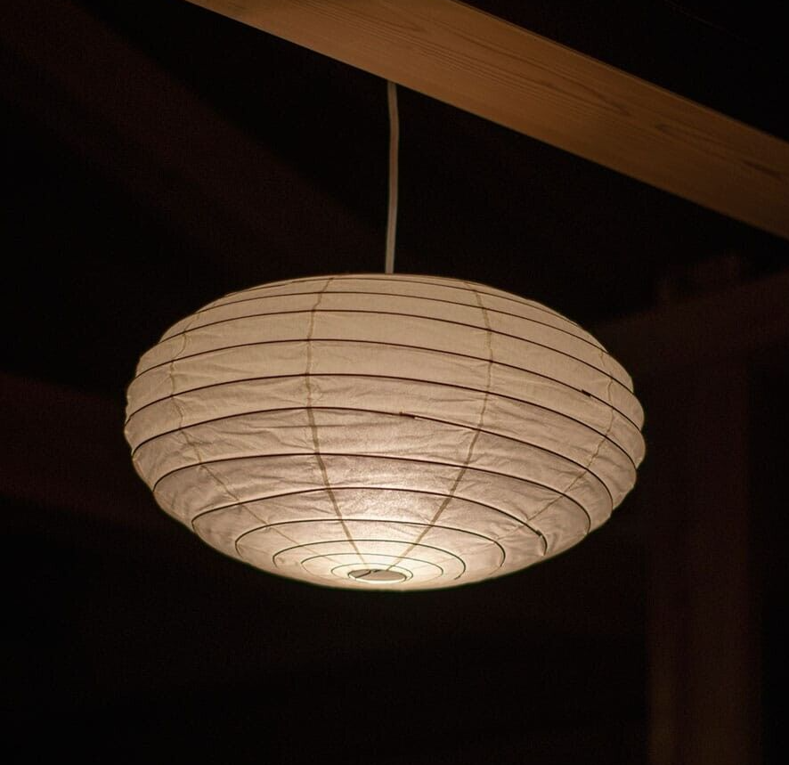 Isamu Noguchi Akari 50EN Pendant lamp Washi Paper Handcraft Light Shade Fram set