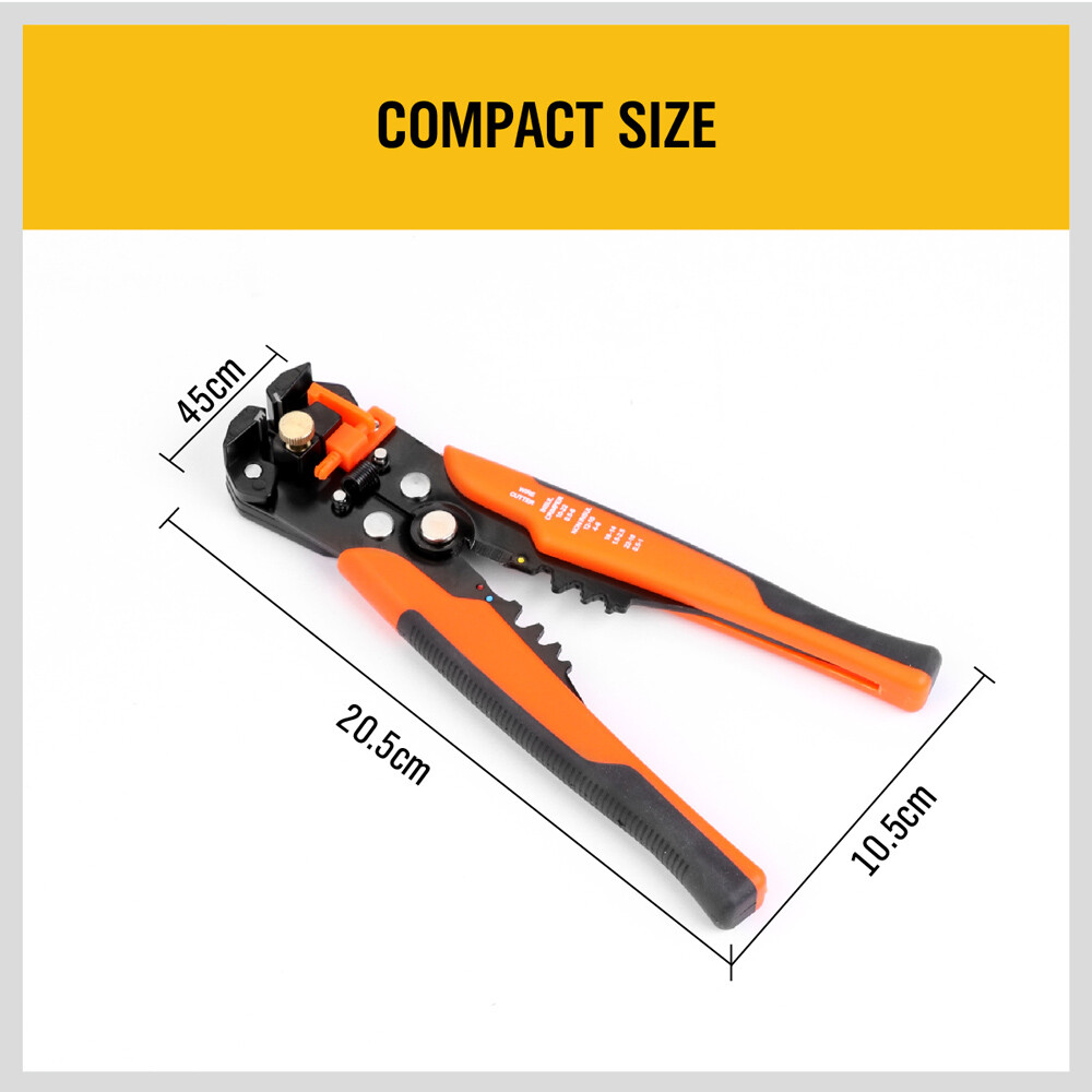 Self Adjusting Insulation Wire Stripper Cutter Crimper Cable Stripping Tools 8"