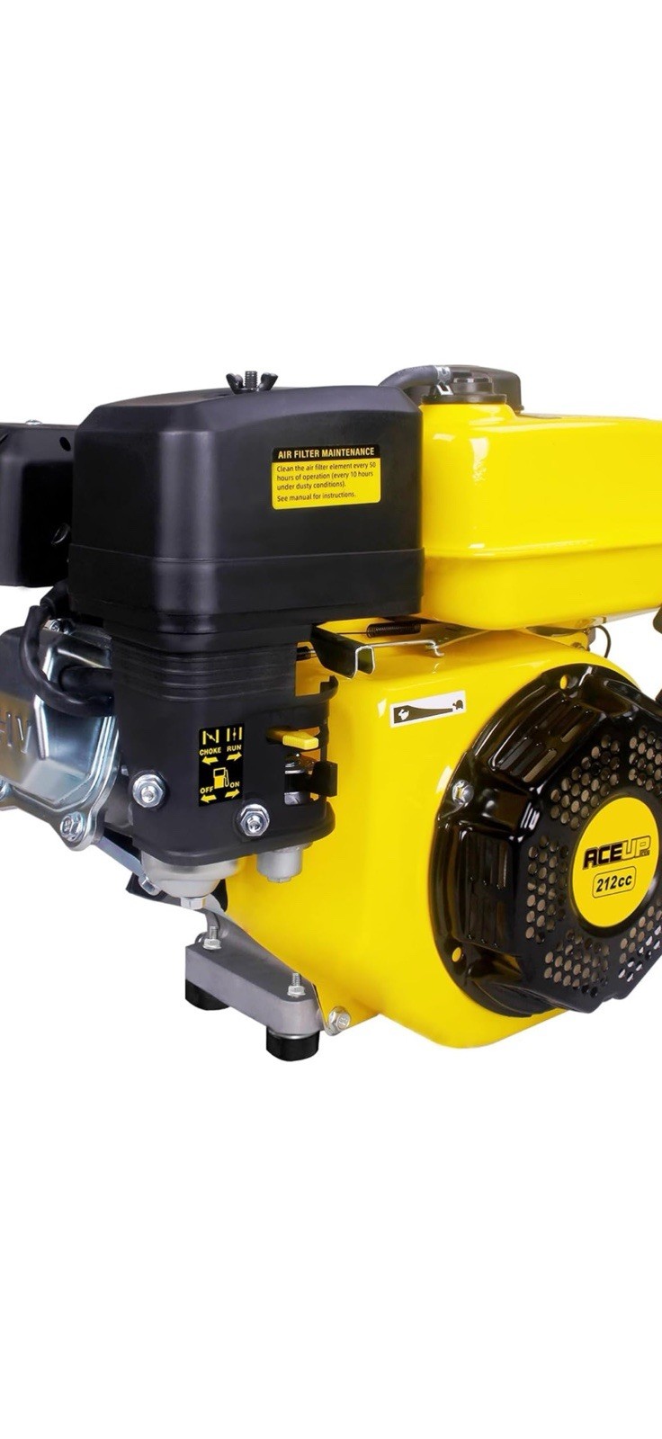 7HP 212cc Gas Engine Horizontal Shaft, 4 Stroke OHV Gas Motor, New, Aceup Energy