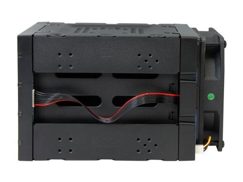 Rosewill 3 x 5.25-Inch to 4 x 3.5-Inch Hot-swap SATAIII/SAS Hard Disk Cage-Black
