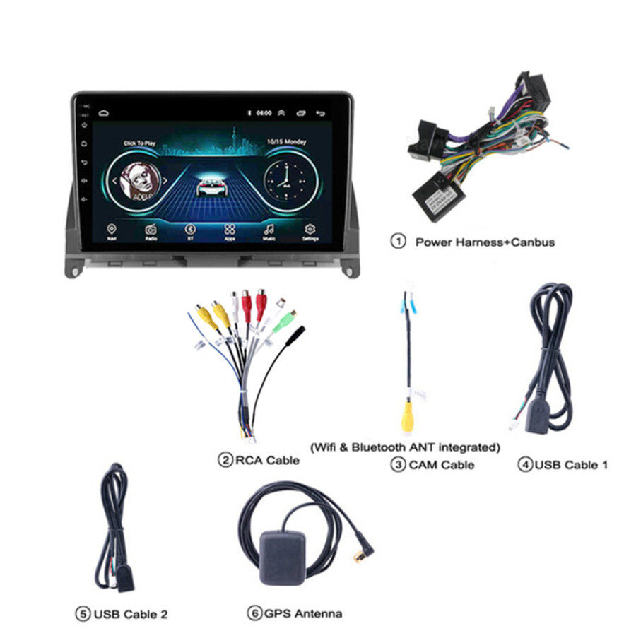Touch Screen Car Multimedia Player USB RDS Fit For Mercedes Benz C300 2006-2011