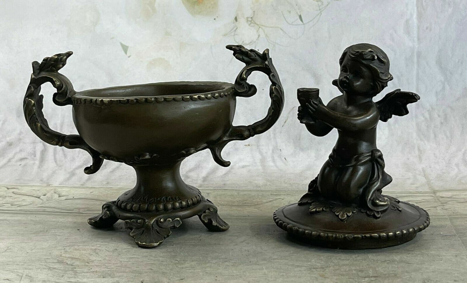 Art Deco Hand Made Jewelry Box Bronze Sculpture Museum Quality Artwork Figure NR