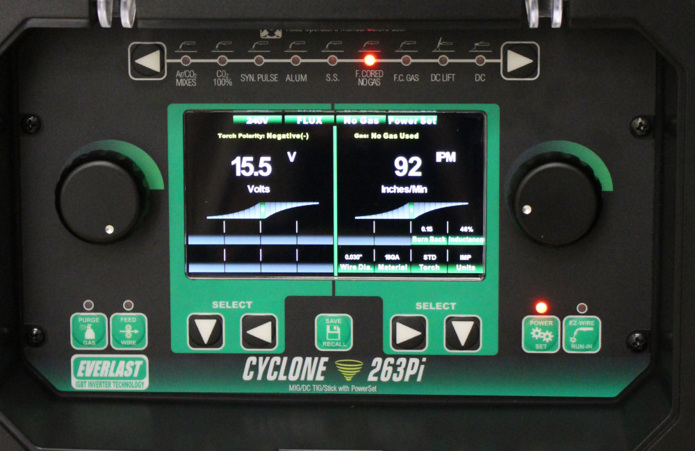 Everlast Cyclone 263Pi 275Amp 240-Volt Single Pulse MIG/ TIG/STICK Welder