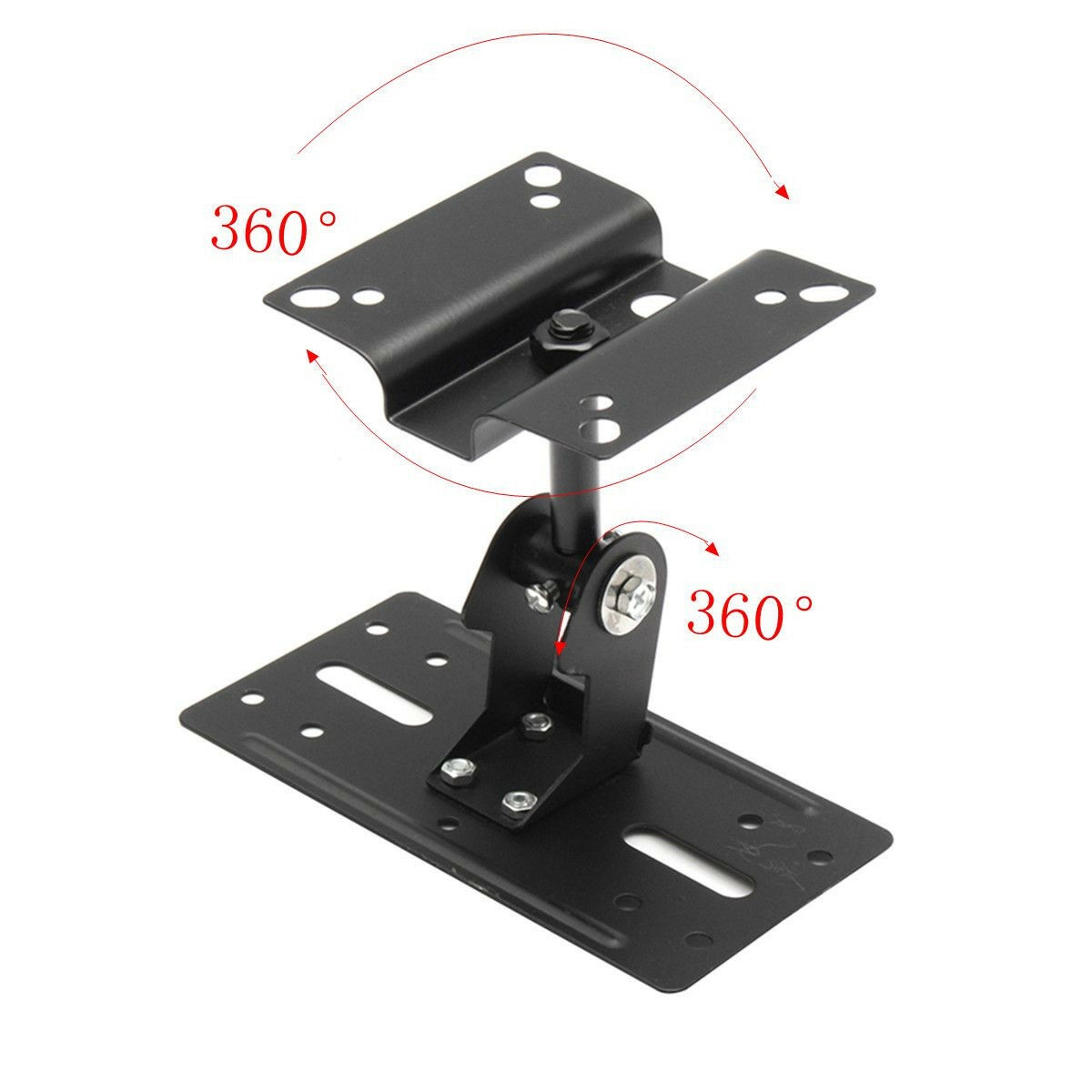 Pair Universal 360° Rotation Satellite Speaker Bracket Ceiling Wall Mount Holder