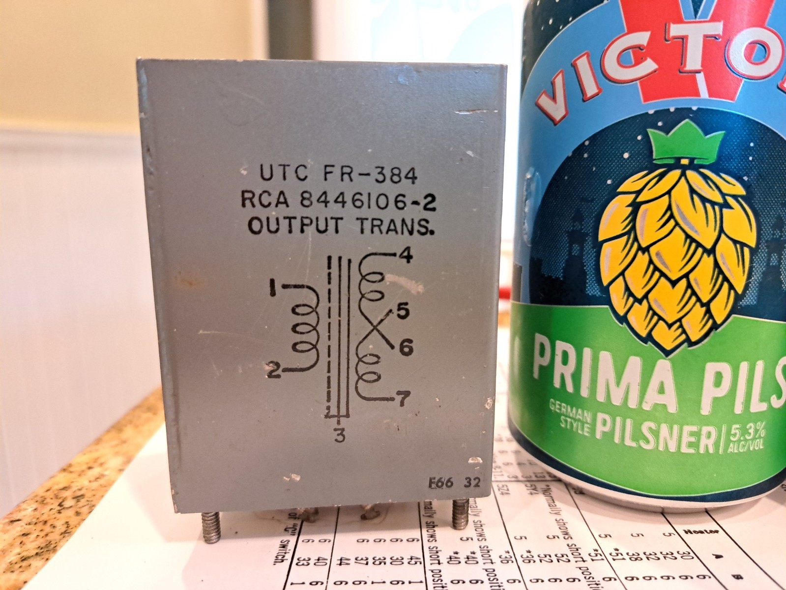 PAIR output transformers UTC FR384 for RCA part number 8446106-2