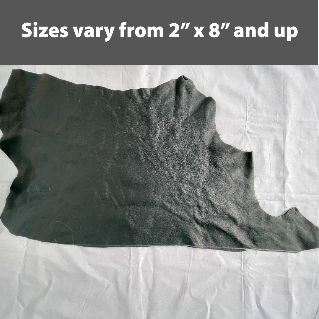 Premium Cowhide Leather Scraps 2 lb. Bag - 3 to 5 Leather Pieces Per Bag