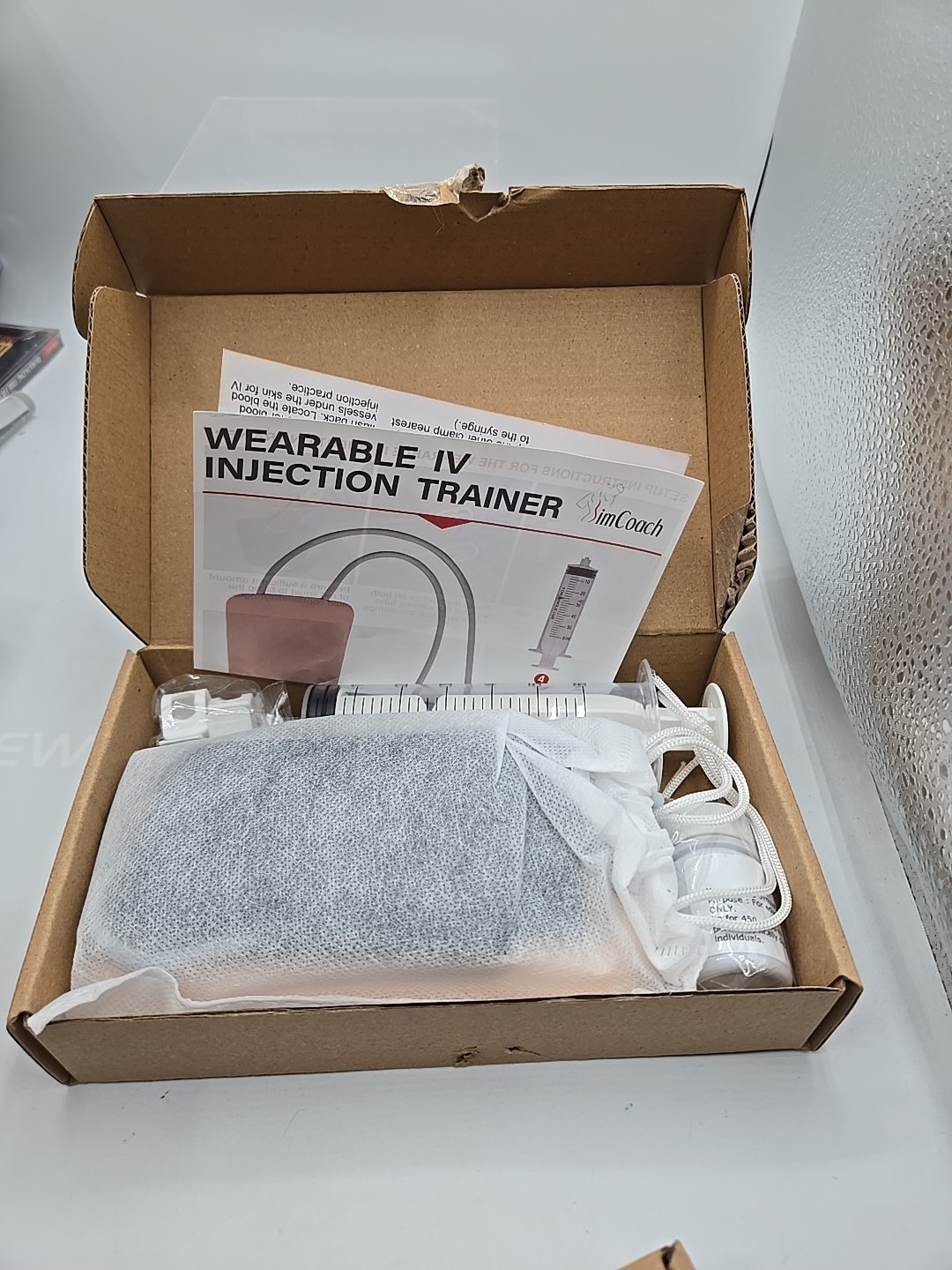 SimCoach Phlebotomy Practice Kit for Injection Training, IV Kit... White