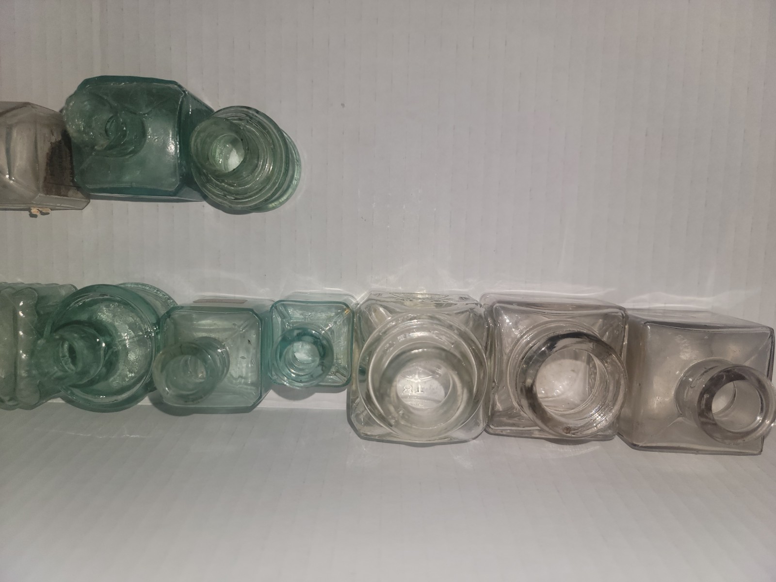 Lot Of 16 Antique Ink Bottles- Free Shipping