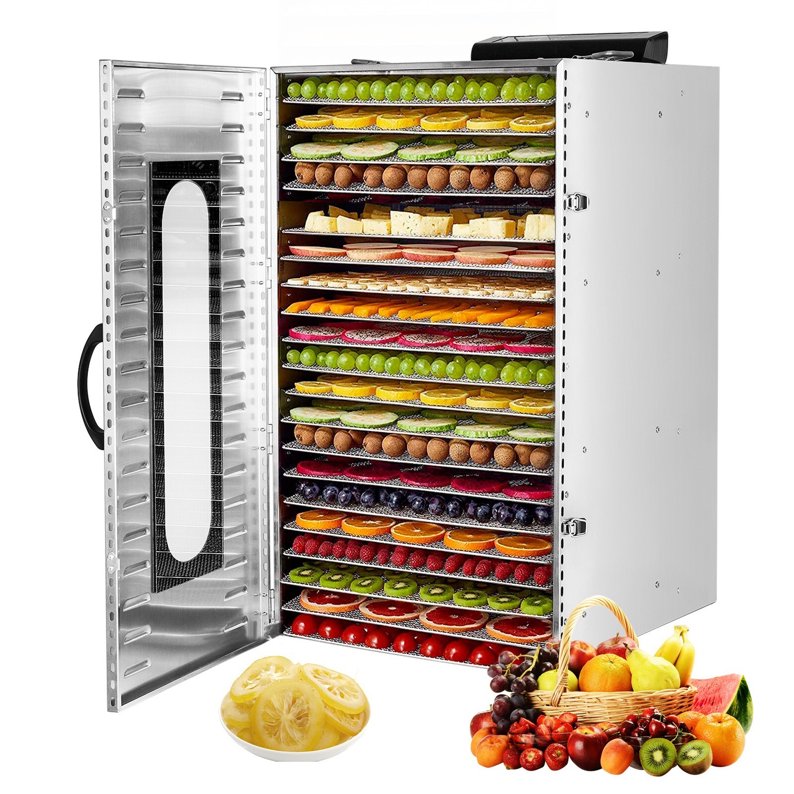 Commercial Dehydrator 20 Stainless Steel Trays Fruit Vegetable Food Dry Machine