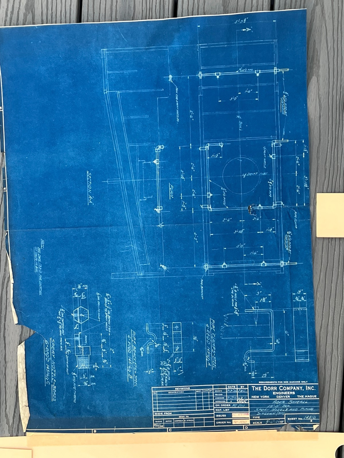 Lot 7 Vtg Industrial Blueprints Champion Paper Dorr Blue Print Cleveland Adka