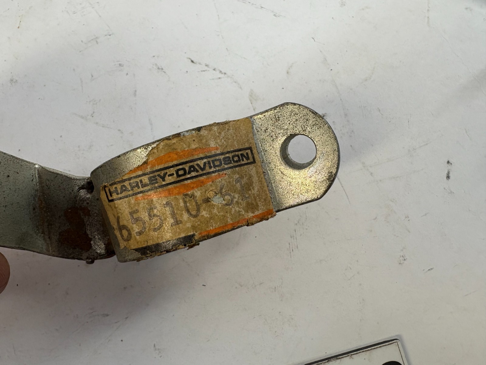 Harley NOS 65510-61 Panhead exhaust pipe clamp mount