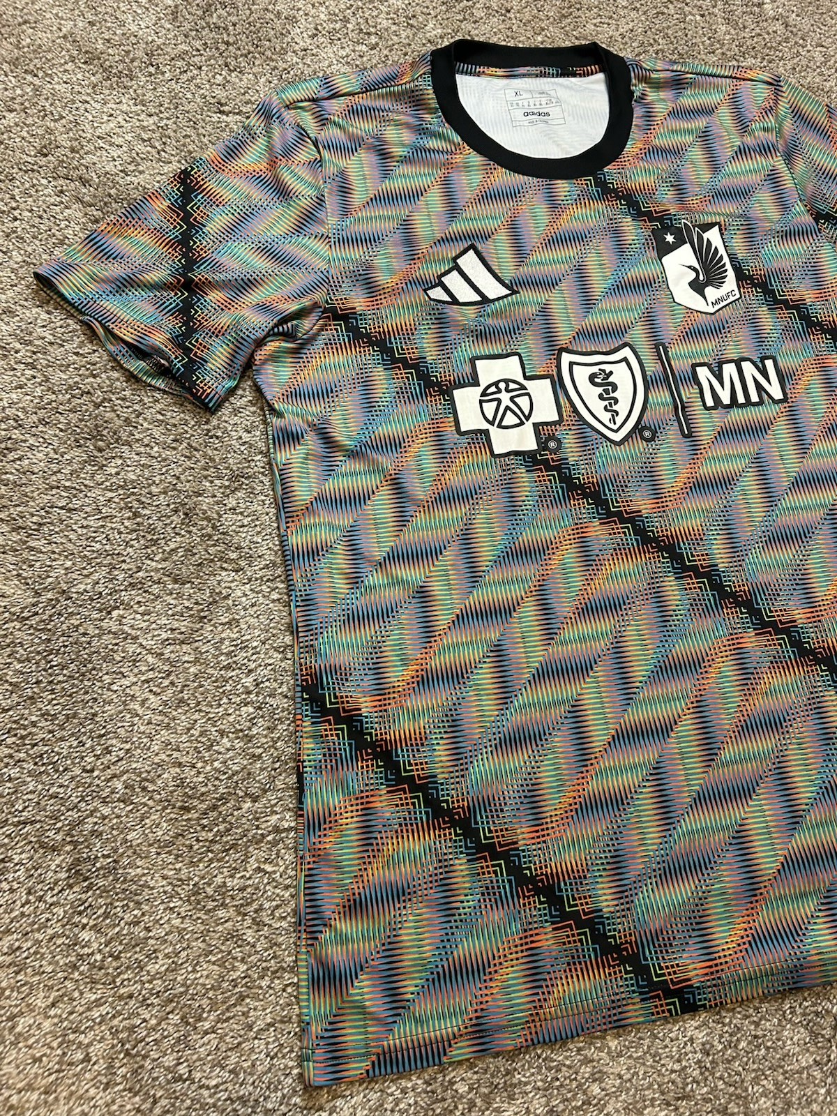 adidas Pre-Match Jersey Mens XL Minnesota United FC MLS Hispanic Celebration