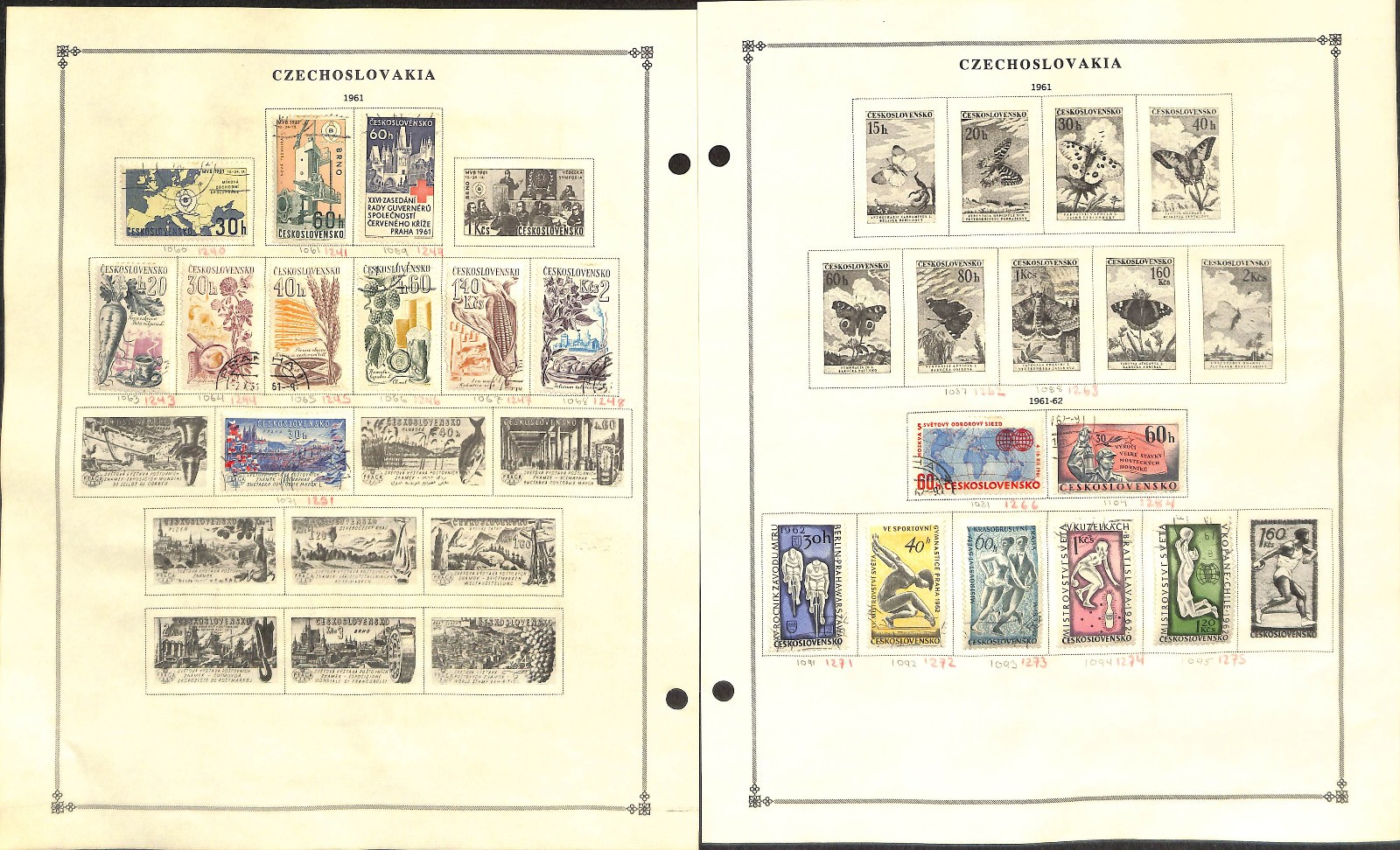 Czechoslovakia Stamp Collection on 60 Scott International Pages, 1918..1996 (BA)