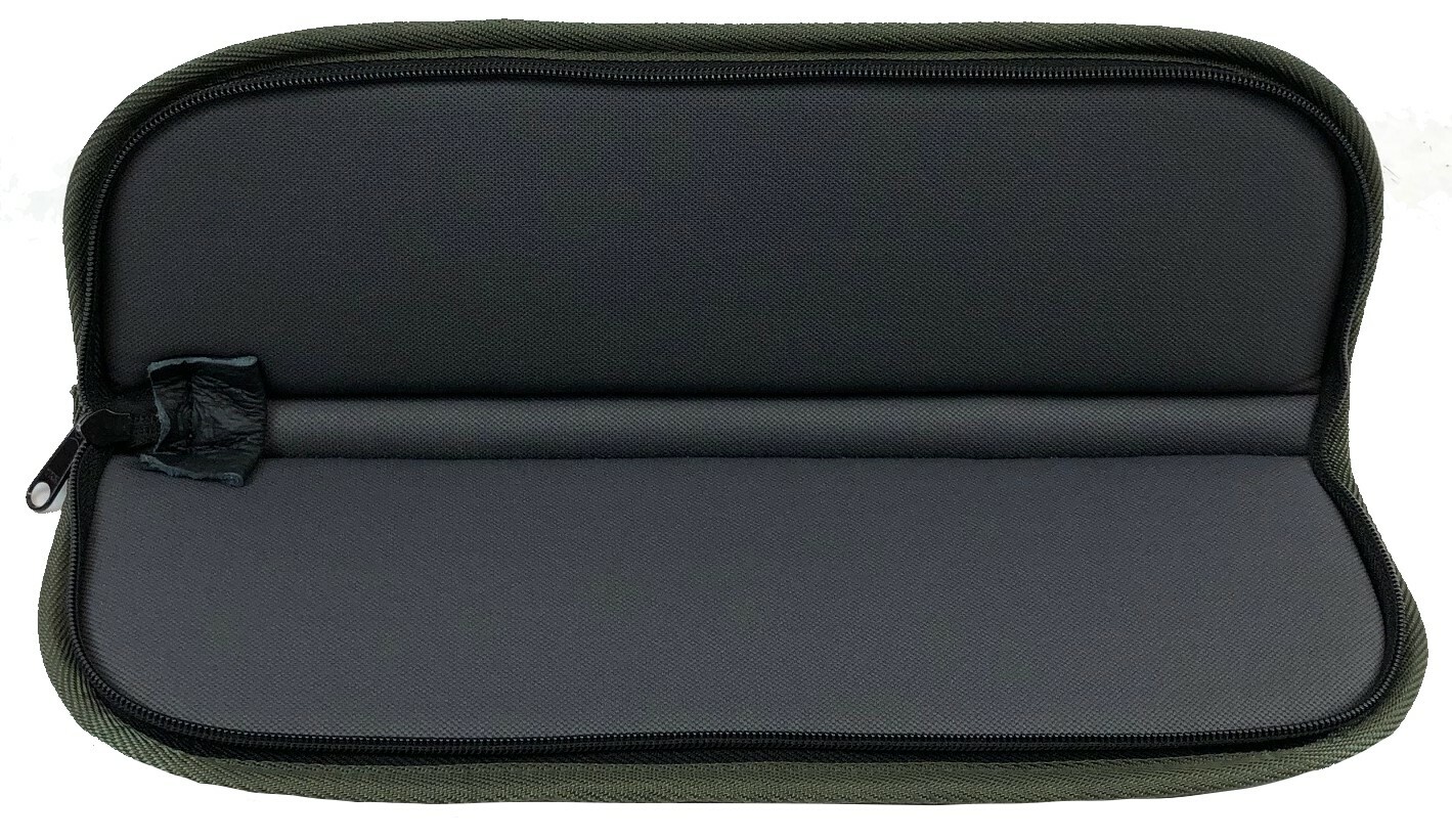 RANDALL KNIFE CASE with SHEATH STRAPS & EMBROIDERED LOGO - 10" GREEN - USA MADE!