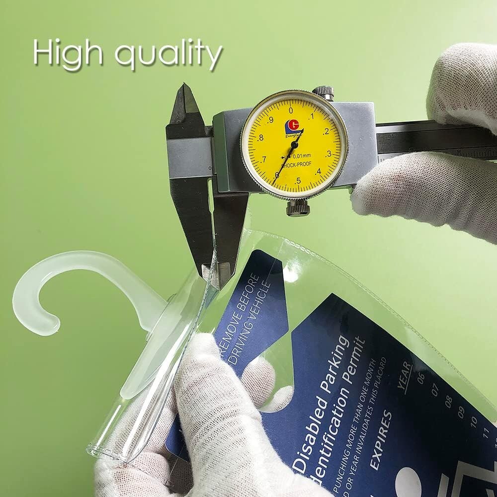 2x Handicap Parking Permit Placard Protector Cover Hanger Car Holder Hang Sleeve