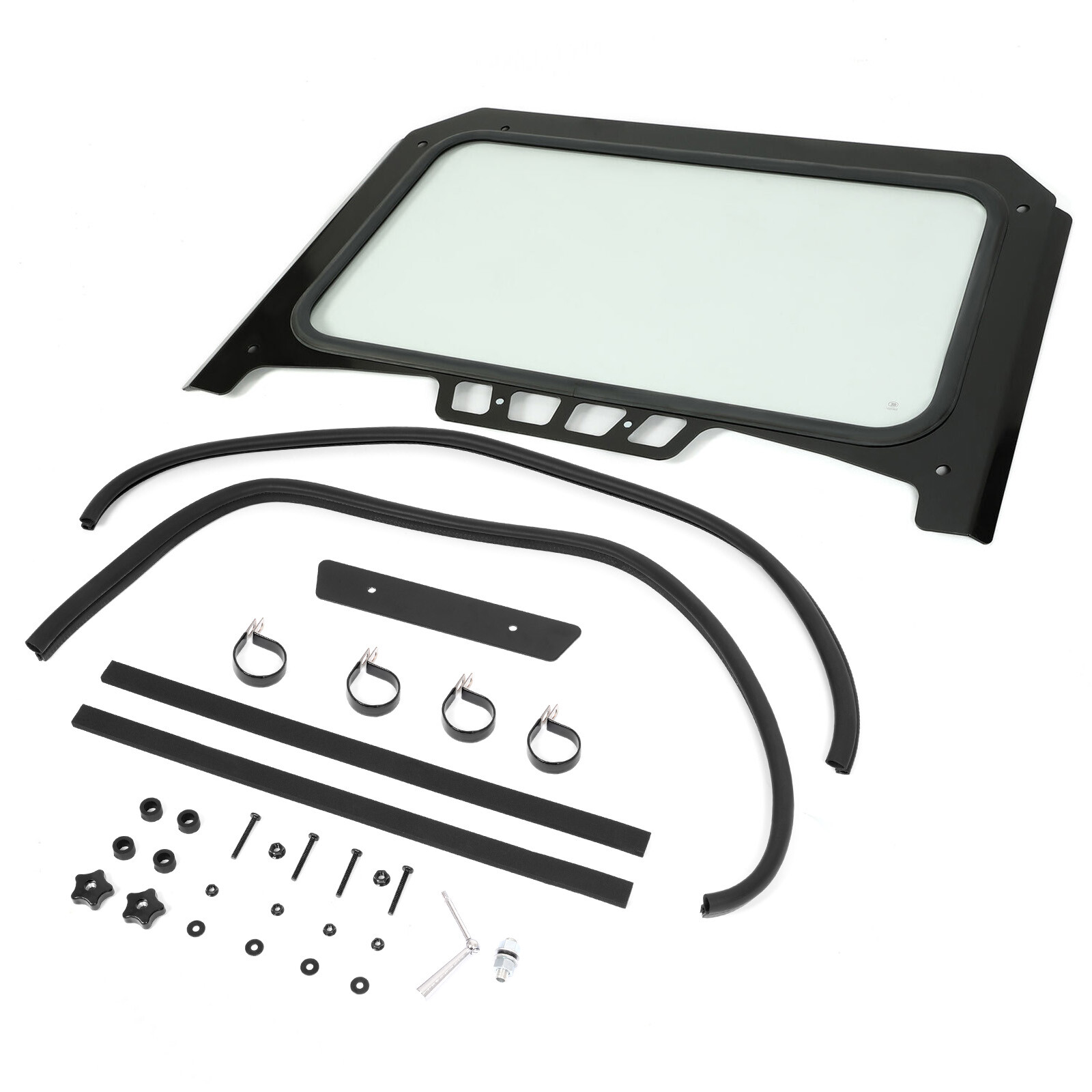 Glass Front Full Windshield For 2019+ Polaris RZR XP/ XP4 1000 Black