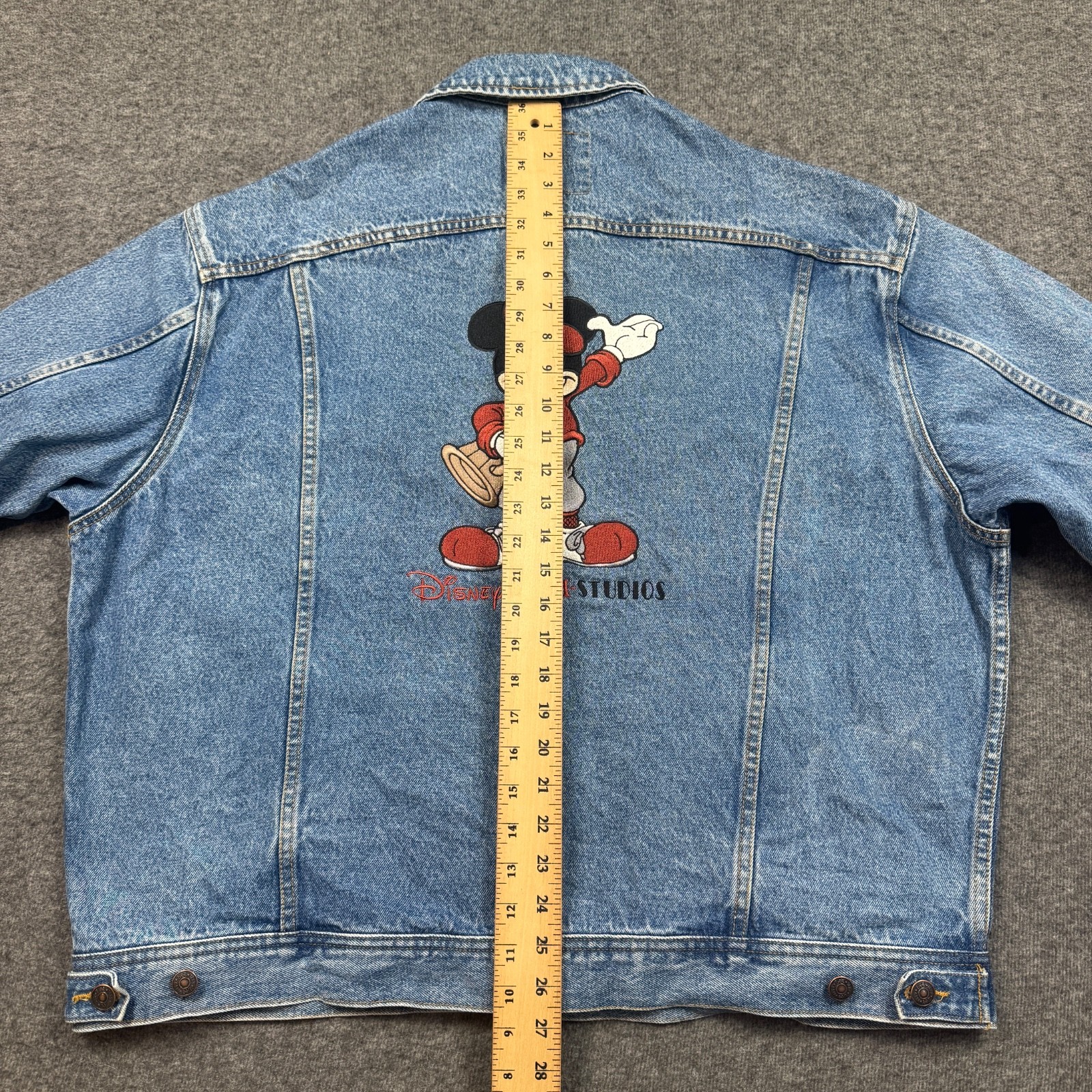 Vintage Lee Disney MGM Studios Mickey Mouse Denim Jacket Mens XL Embroidered