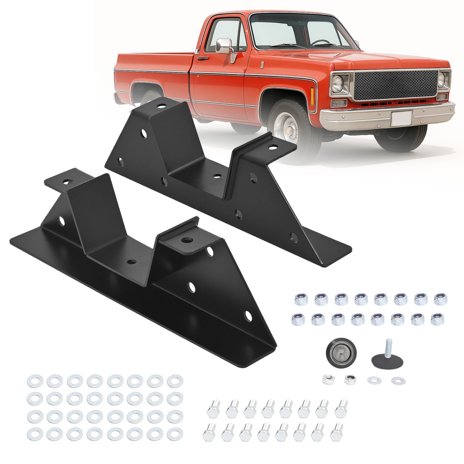 For Chevrolet C10 C20/ GMC C2500 1973-1987 C Notch Frame Support Lowering Kit