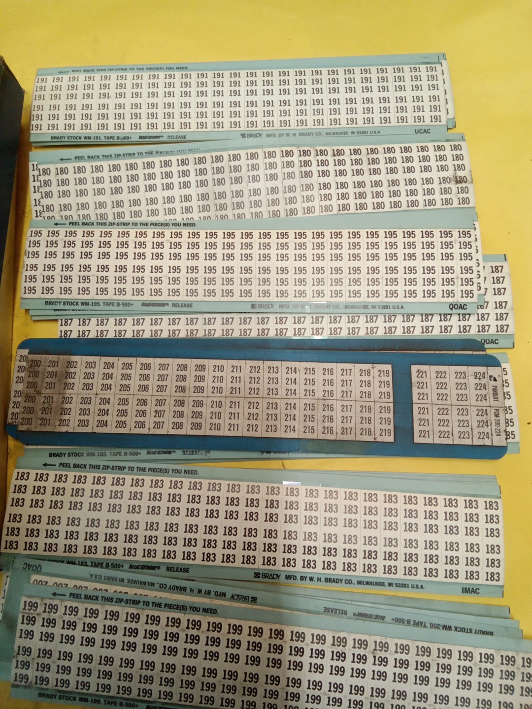 Brady Wire & Cable Marker Labeling Cards 8 Boxes & 1 Open Box