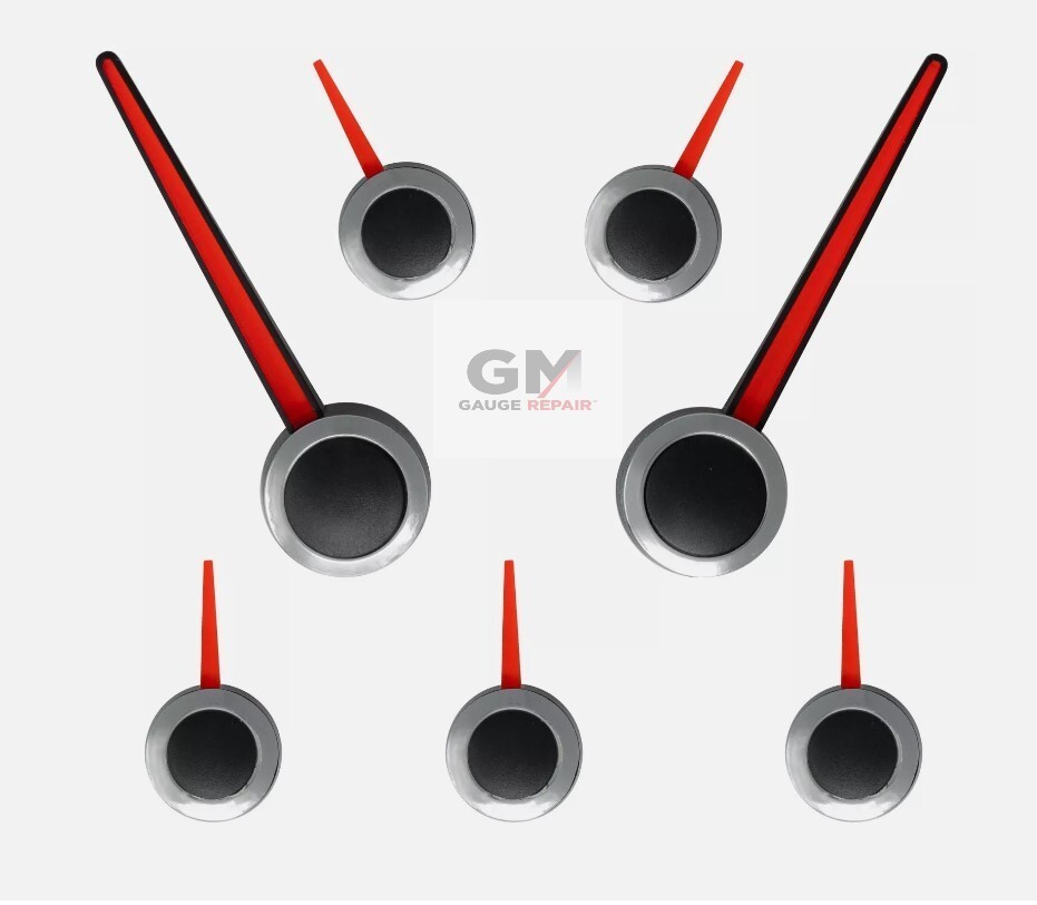 Custom Speedometer Gauge Needle Set Black Red Chrome for 2003-2013 GM Trucks SUV