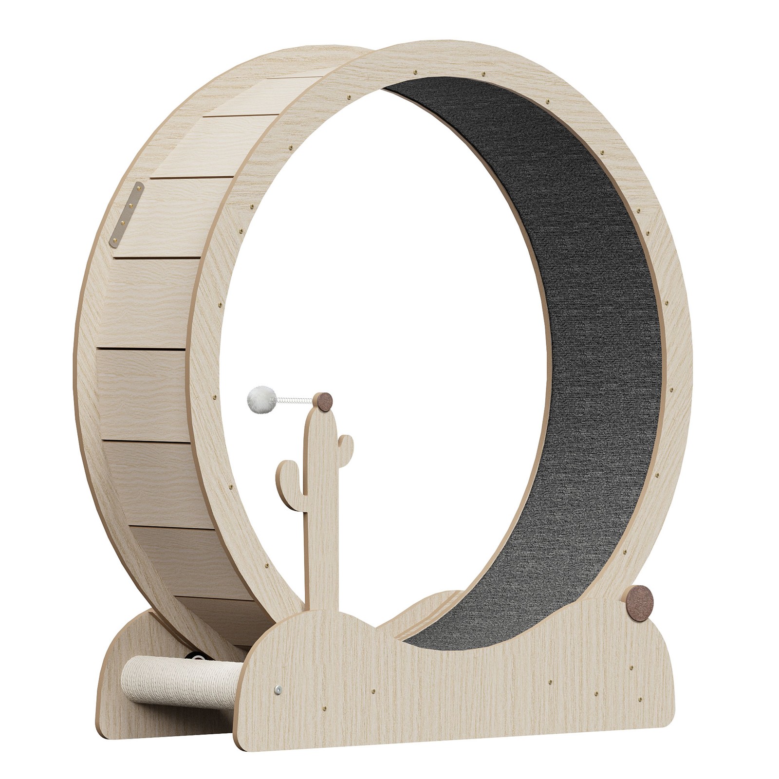 43" Cat Exercise Wheel for Indoor Cats Versatile Cat Toy Running Wheel Treadmill