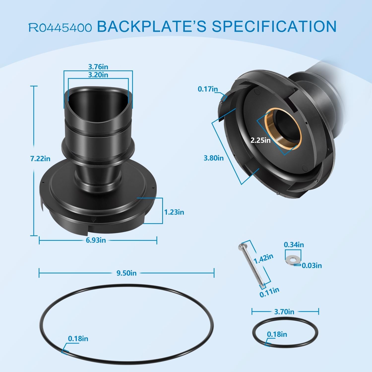 for Zodiac Jandy R0445400 Diffuser Kit ePump PlusHP WaterFall JEP SHPF PHPF MHPM