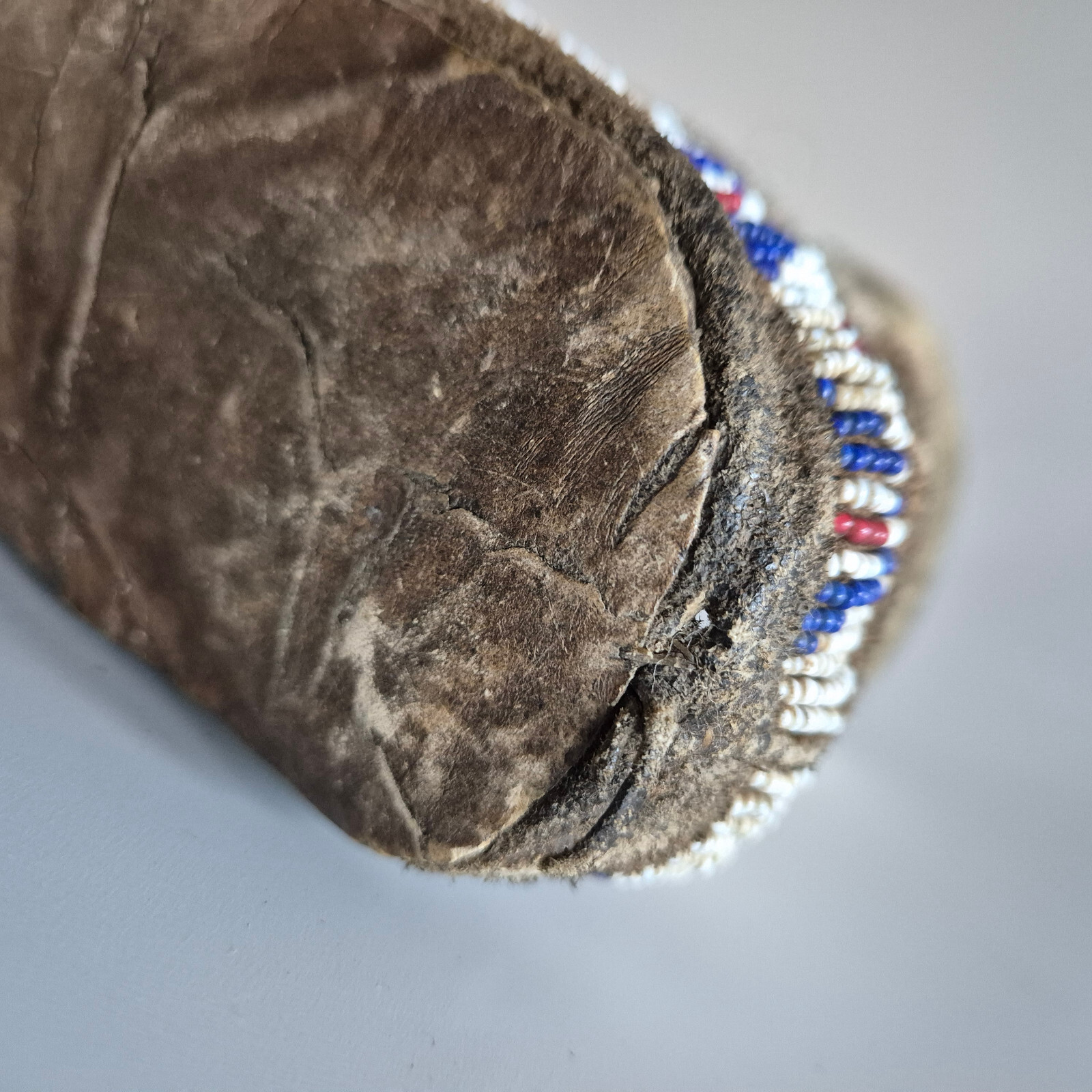 Antique Sioux or Cheyenne/Arapaho Beaded Moccasins from circa the 1870s-1880s.