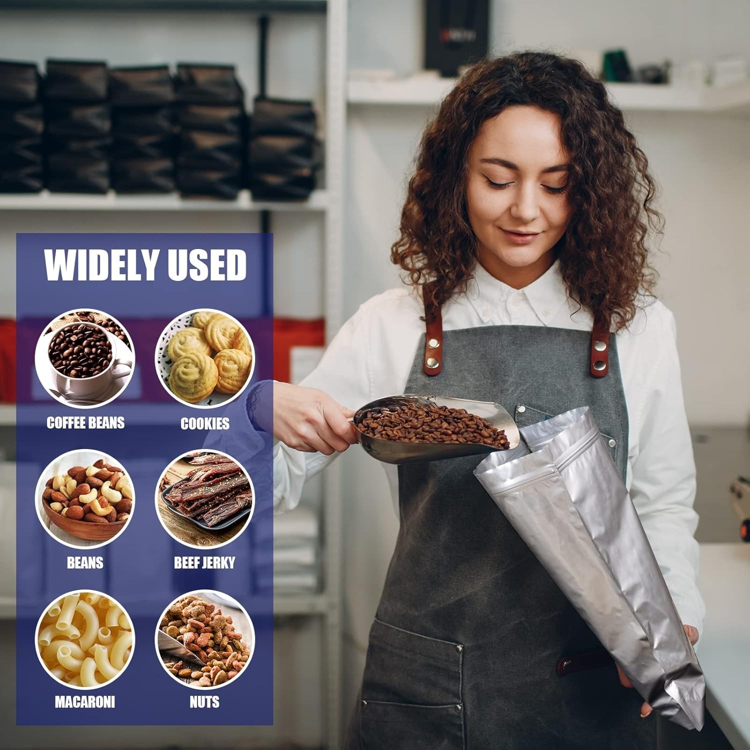 50 Pcs Mylar Bags for Food Storage With Oxygen Absorbers Resealable 9 Mil Silver