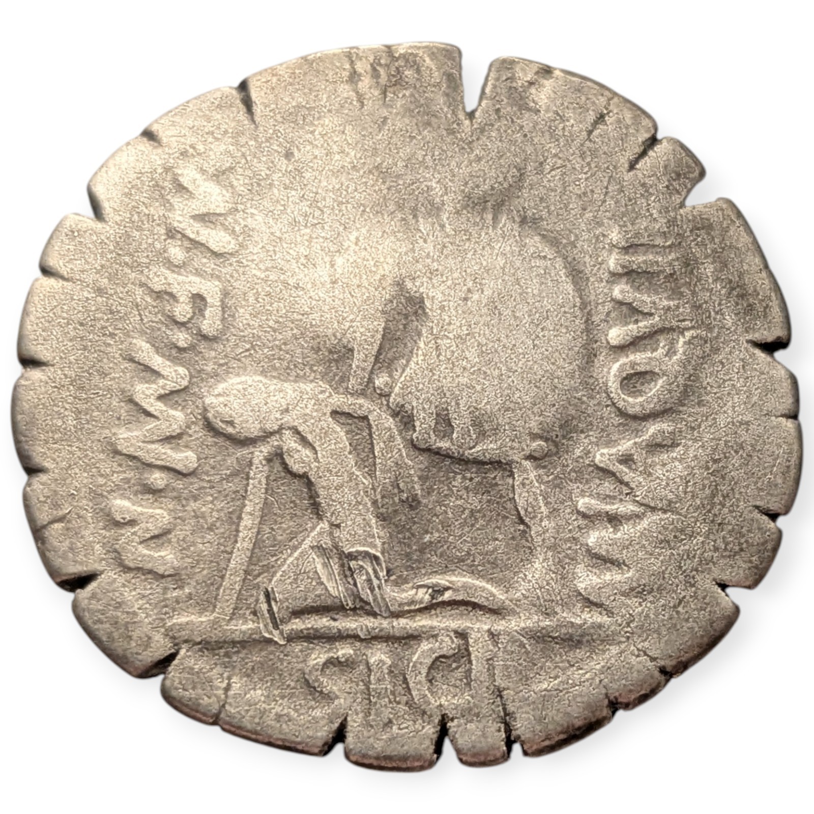 Mn. Aquillius Mn. f. Mn. n. Serrate Denarius 65 BC Rome Roman Republic Coin 12I