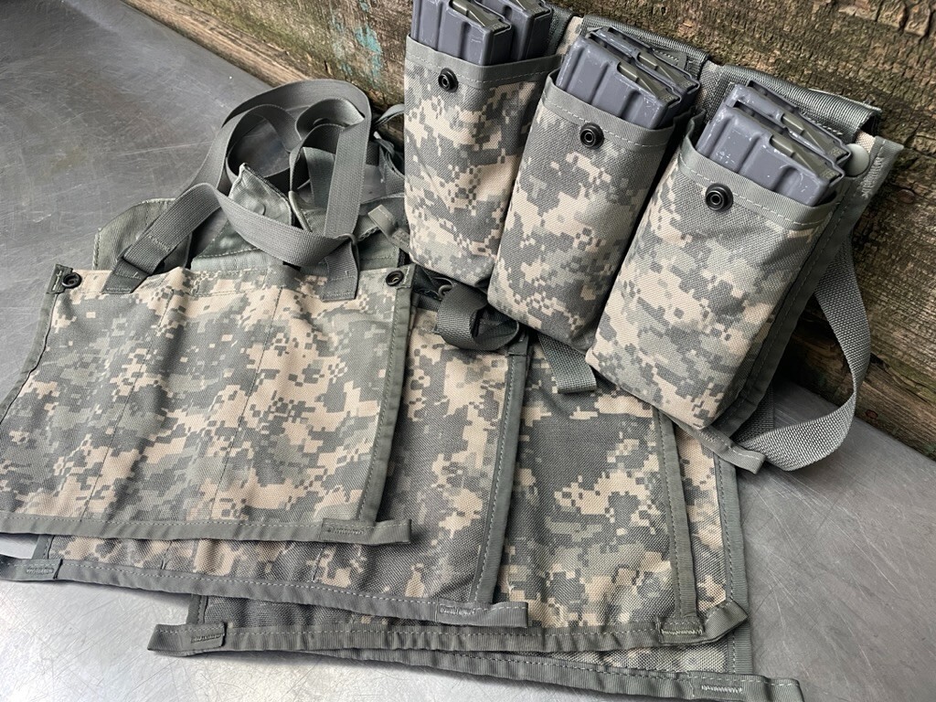 -LOT of 5- Military 6 Magazine Bandoleer MOLLE II Mag Ammunition Pouch w/ Strap