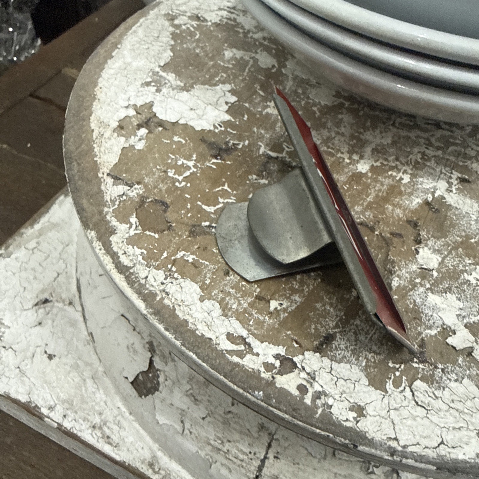 Vintage Metal Price Tag Holder: General Store Display Red #25