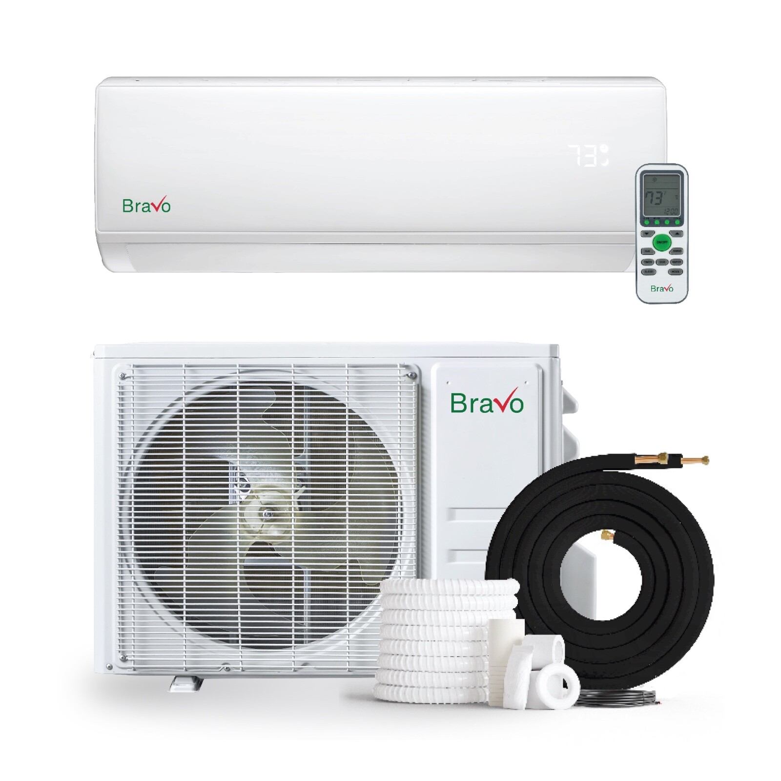 36000 BTU Single Zone Wall Mount 230V R32 Ductless Mini Split AC Heat Pump