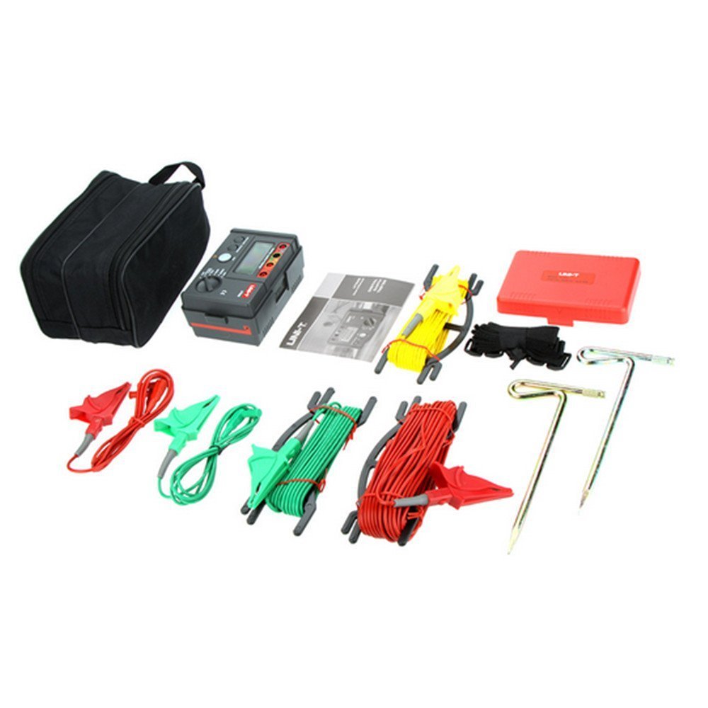UNI-T UT522 Digital Earth Ground Resistance Tester Ohm AC Voltage Meter w/ Case