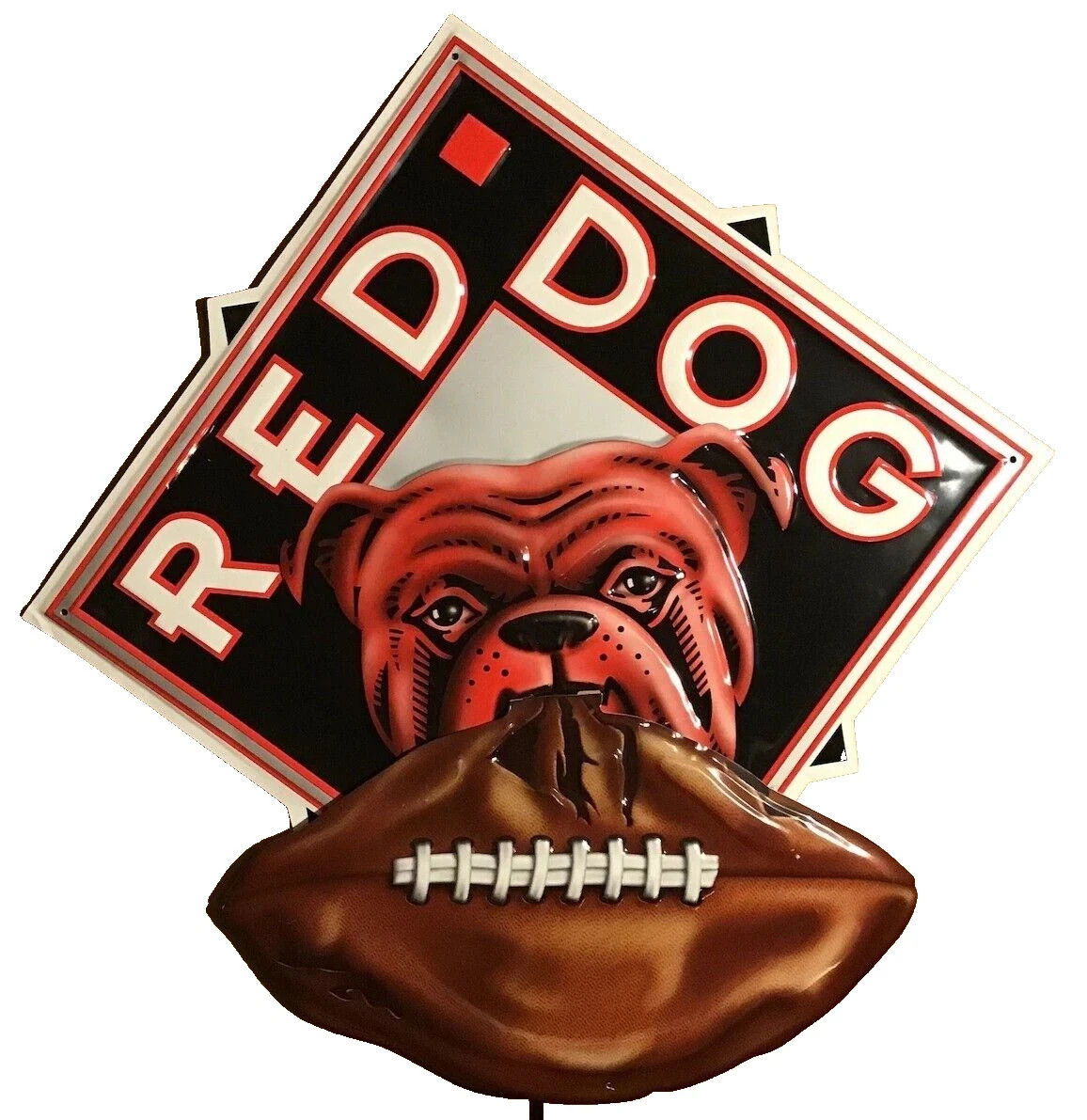 Red Dog Beer Football Grocery Sign