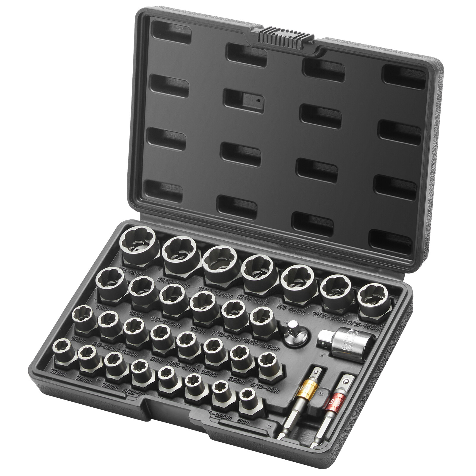 VEVOR Bolt Extractor Set 29-Piece Bolt and Nut Remover Set with Storage Case