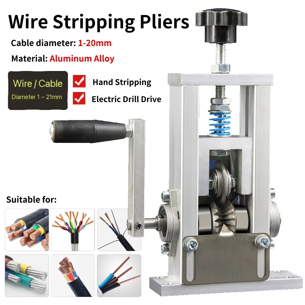 Hand Crank Wire Stripper Wire Stripping Machine Cables Scrap Recycle Cable Tool