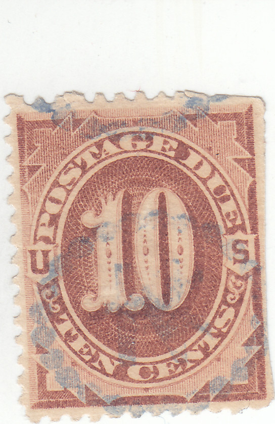Scott # J19 - 10c Red Brown - $35.00 SCV - Used