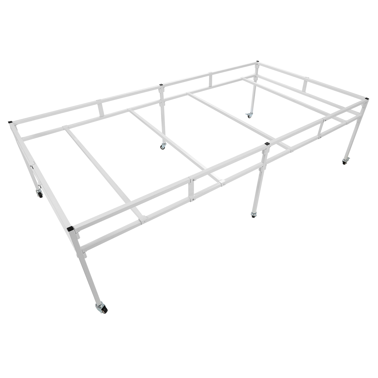 White Rolling Flood Table Stand Hydroponic Germination Trays Plants 4'x8', 4'x4'